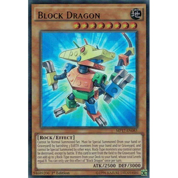 YuGiOh 2017 Mega-Tin Mega Pack Ultra Rare Block Dragon MP17-EN085