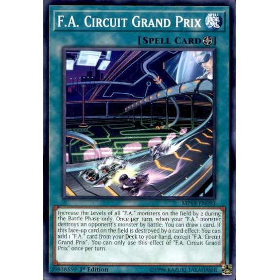 YuGiOh 2018 Mega-Tin Mega Pack Common F.A. Circuit Grand Prix MP18-EN093
