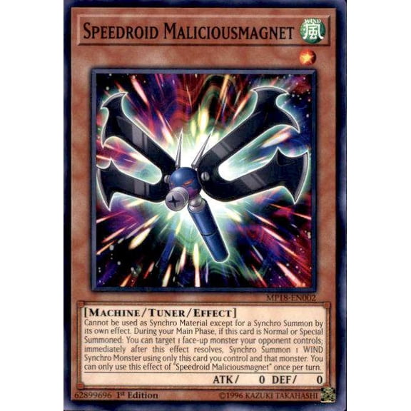 YuGiOh 2018 Mega-Tin Mega Pack Common Speedroid Maliciousmagnet MP18-EN002
