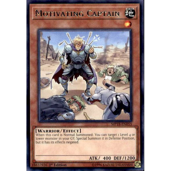 YuGiOh 2018 Mega-Tin Mega Pack Rare Motivating Captain MP18-EN055