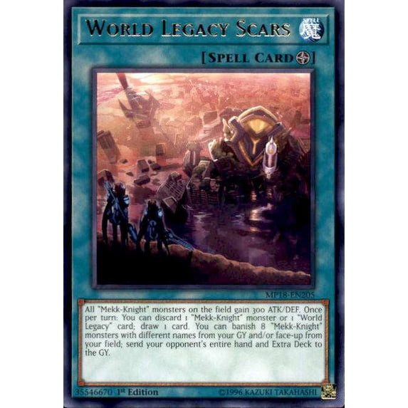 YuGiOh 2018 Mega-Tin Mega Pack Rare World Legacy Scars MP18-EN205