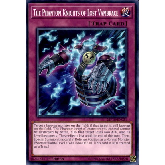 YuGiOh 2018 Mega-Tin Mega Pack The Phantom Knights of Lost Vambrace MP18-EN021