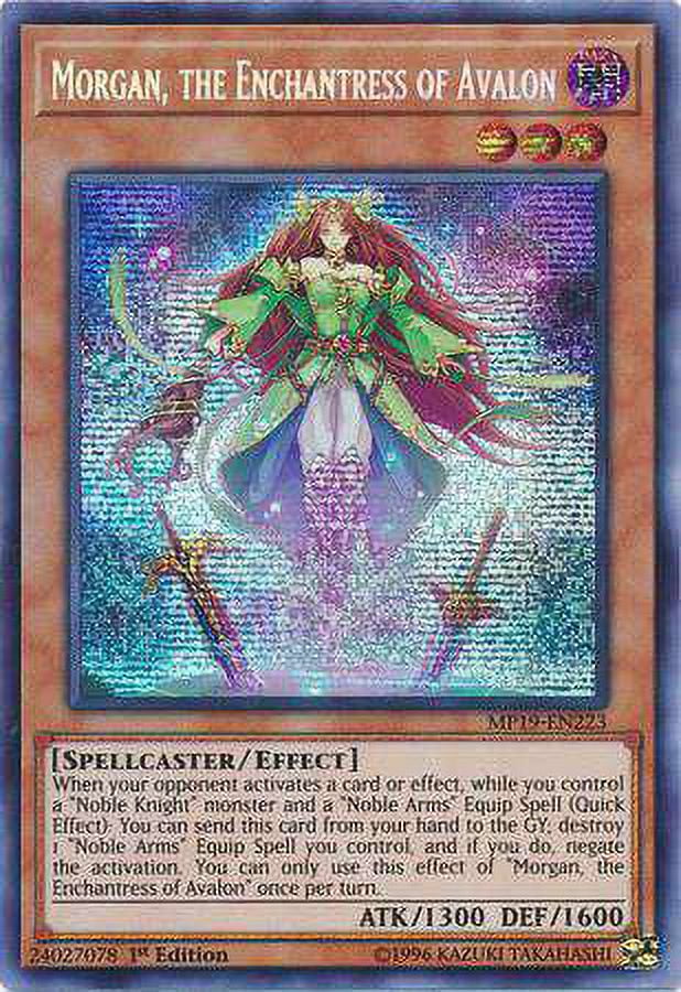 YuGiOh 2019 Gold Sarcophagus Tin Mega Pack Prismatic Secret Rare Morgan,  the Enchantress of Avalon MP19-EN223 - Walmart.com