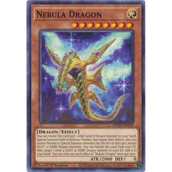 YuGiOh 2020 Tin of Lost Memories Common Nebula Dragon MP20-EN159