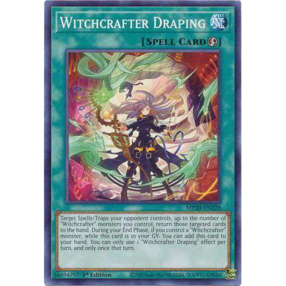 YuGiOh 2020 Tin of Lost Memories Common Witchcrafter Draping MP20-EN228