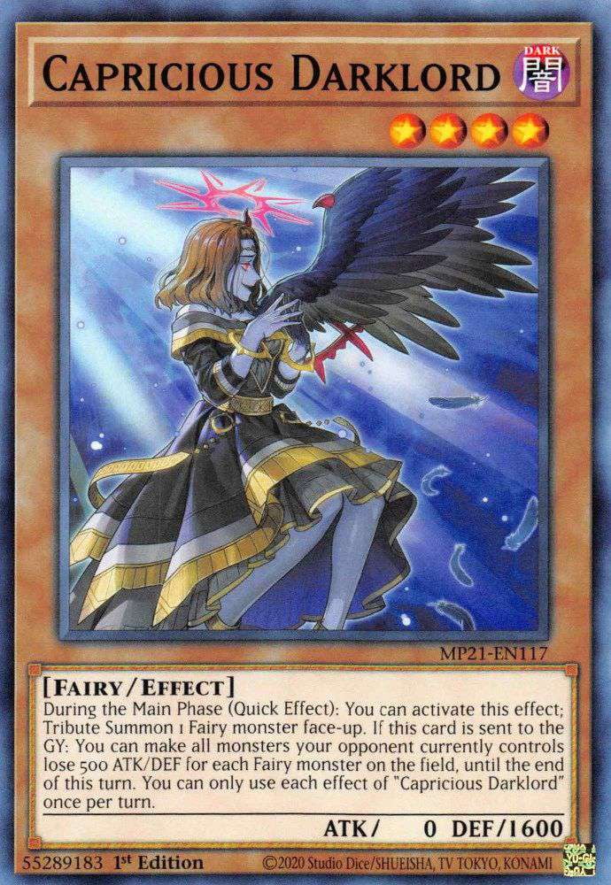 YuGiOh 2021 Tin of Ancient Battles Common Capricious Darklord MP21-EN117 -  Walmart.com