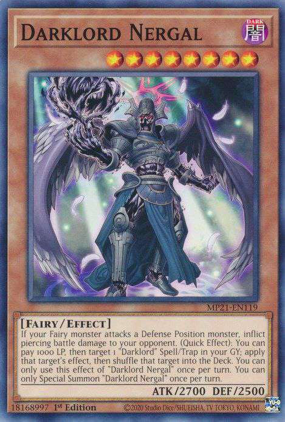 YuGiOh 2021 Tin of Ancient Battles Common Darklord Nergal MP21-EN119 -  Walmart.com, image size:938x1388