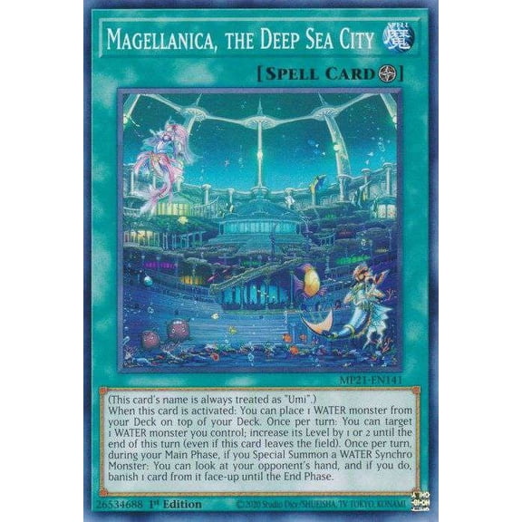 YuGiOh 2021 Tin of Ancient Battles Common Magellanica, the Deep Sea City MP21-EN141