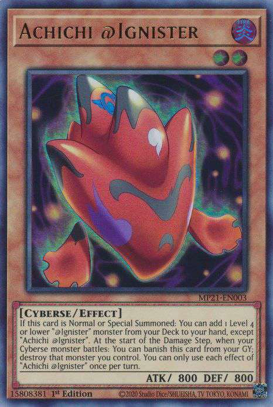 YuGiOh 2021 Tin of Ancient Battles Ultra Rare Achichi @Ignister MP21-EN003  - Walmart Business Supplies