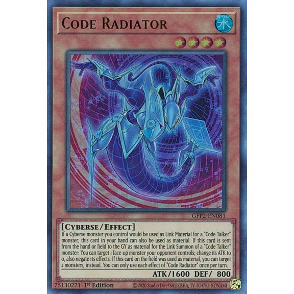 YuGiOh 2022 Ghosts From The Past 2nd Haunting Ultra Rare Code Radiator GFP2-EN081