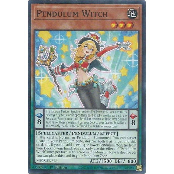 YuGiOh 2025 Mega-Pack Common Pendulum Witch MP25-EN378