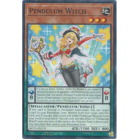 YuGiOh 2025 Mega-Pack Common Pendulum Witch MP25-EN378