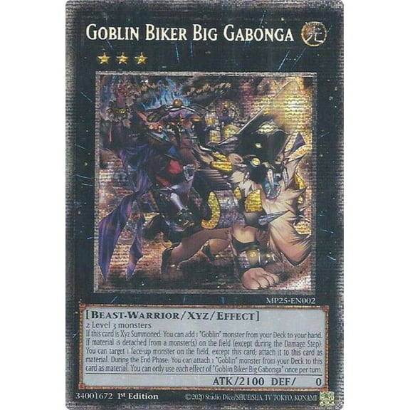 YuGiOh 2025 Mega-Pack Starlight Rare Goblin Biker Big Gabonga MP25-EN002