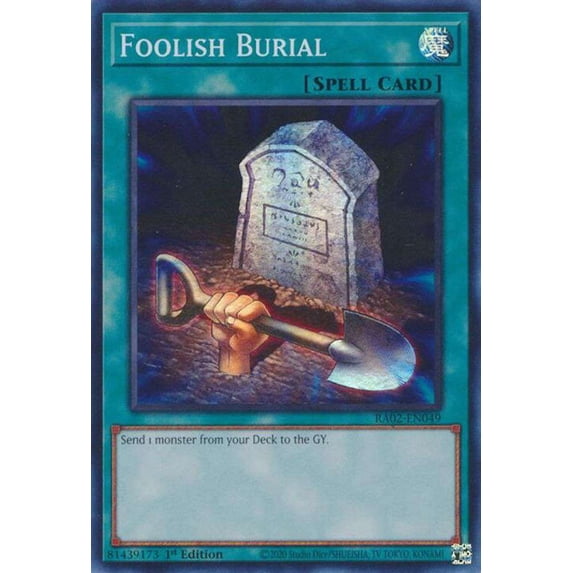 YuGiOh 25th Anniversary Rarity Collection II Prismatic Ultimate Rare Foolish Burial RA02-EN049