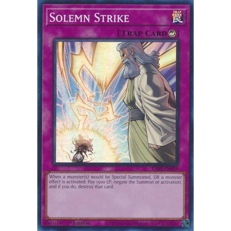 solemn cards yugioh Judgment GLD5-EN045 Gold Ghost Rare CGC 9 – Zapp! Comics When a monster(s) would be Summoned Solemn Strike | Card Details
