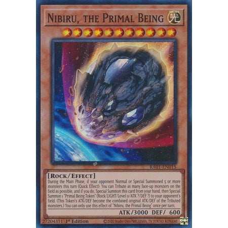 YuGiOh 25th Anniversary Rarity Collection Platinum Secret Rare Nibiru, the Primal Being RA01-EN015