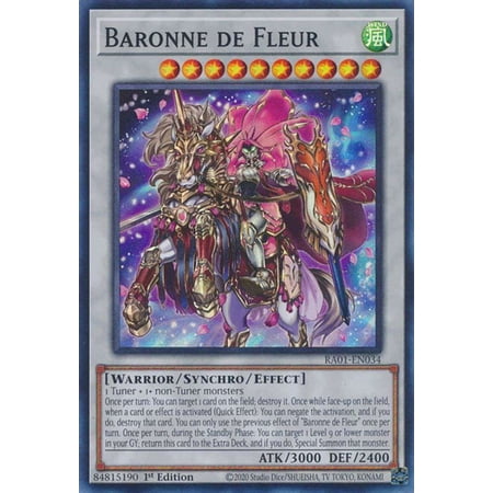 YuGiOh 25th Anniversary Rarity Collection Prismatic Ultimate Rare Baronne de Fleur RA01-EN034