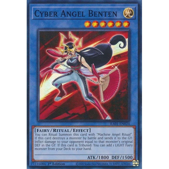 YuGiOh 25th Anniversary Rarity Collection Prismatic Ultimate Rare Cyber Angel Benten RA01-EN024
