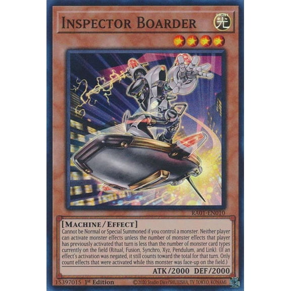 YuGiOh 25th Anniversary Rarity Collection Prismatic Ultimate Rare Inspector Boarder RA01-EN010