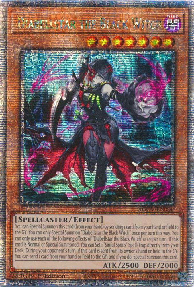YuGiOh Age of Overlord Quarter Century Secret Rare Diabellstar the Black Witch AGOV-EN006