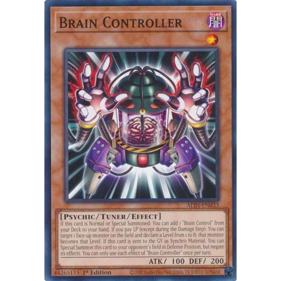 YuGiOh Alliance Insight Common / Short Print Brain Controller ALIN-EN033