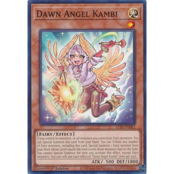 YuGiOh Alliance Insight Common / Short Print Dawn Angel Kambi ALIN-EN081