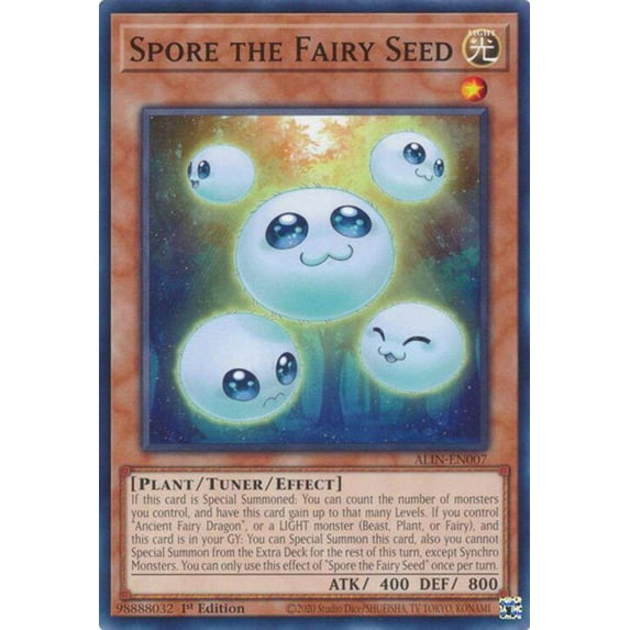 YuGiOh Alliance Insight Common / Short Print Spore the Fairy Seed ALIN-EN007