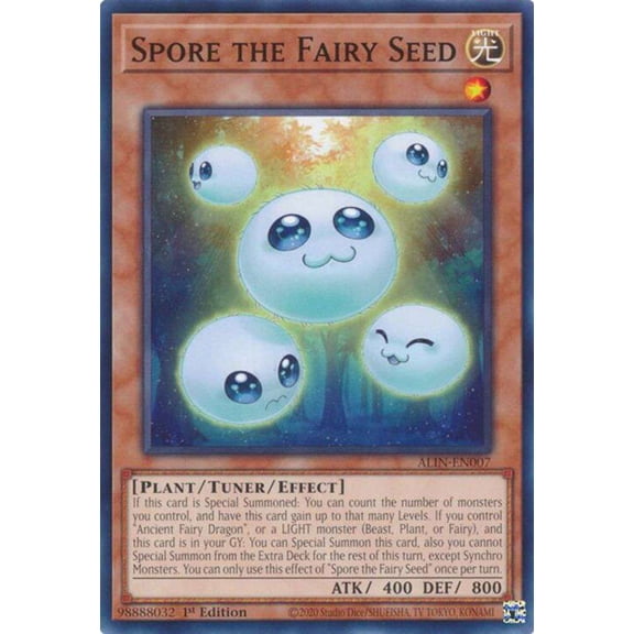 YuGiOh Alliance Insight Common / Short Print Spore the Fairy Seed ALIN-EN007