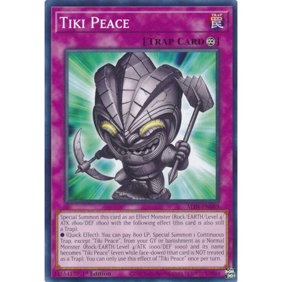 YuGiOh Alliance Insight Common / Short Print Tiki Peace ALIN-EN089