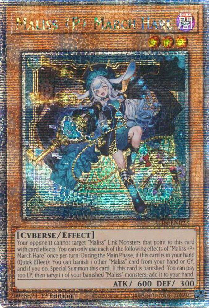 YuGiOh Alliance Insight Quarter Century Secret Rare Maliss (P) March Hare ALIN-EN023