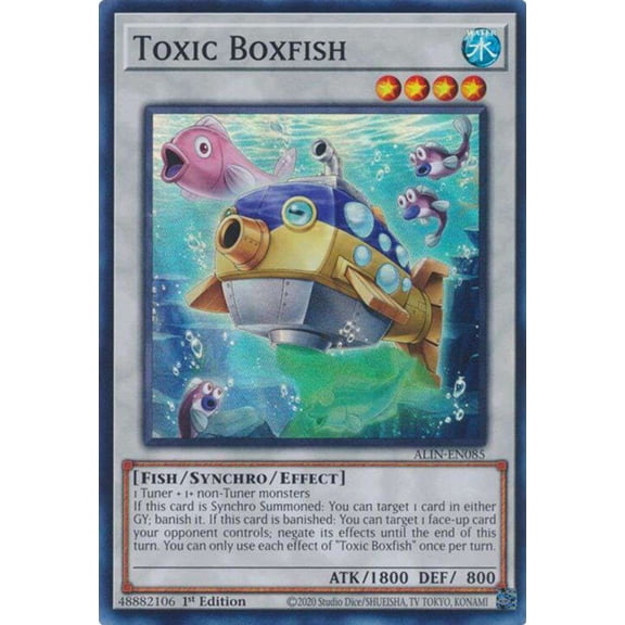 YuGiOh Alliance Insight Super Rare Toxic Boxfish ALIN-EN085