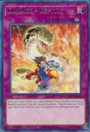 YuGiOh Ancient Guardians Rare Damage = Reptile ANGU-EN058 - Walmart.com
