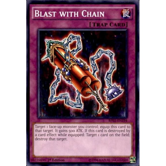 YuGiOh Battle Pack 3 Monster League Common Blast with Chain BP03-EN194