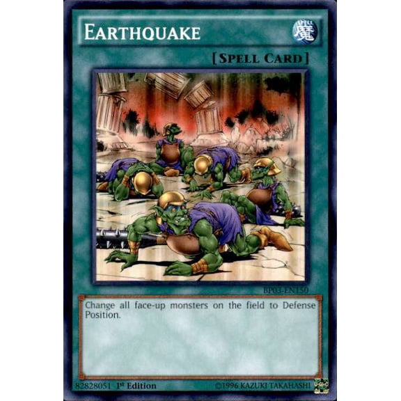 YuGiOh Battle Pack 3 Monster League Common Earthquake BP03-EN150