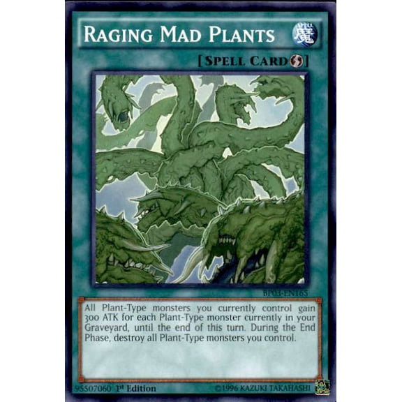 YuGiOh Battle Pack 3 Monster League Common Raging Mad Plants BP03-EN165