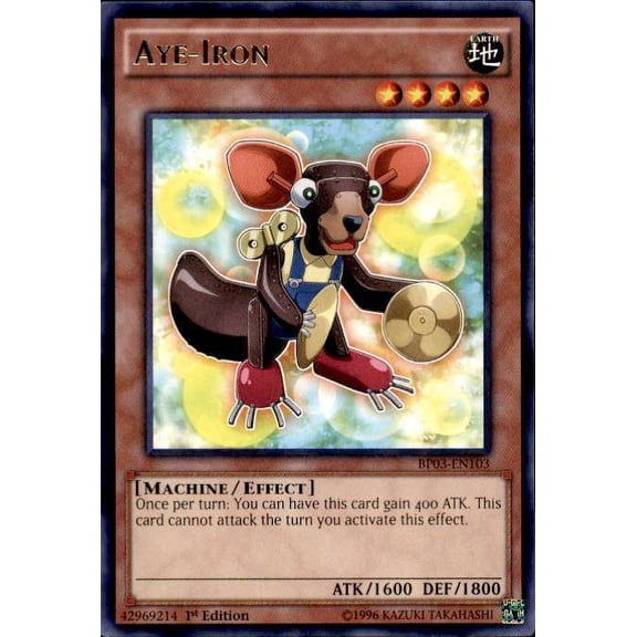 YuGiOh Battle Pack 3 Monster League Rare Aye-Iron BP03-EN103