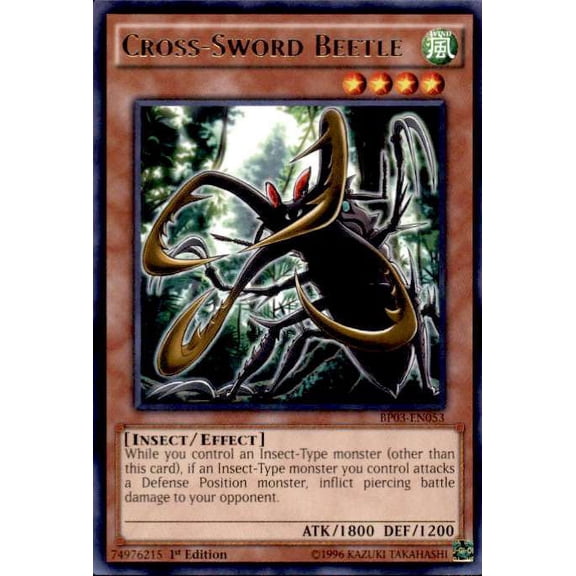 YuGiOh Battle Pack 3 Monster League Rare Cross-Sword Beetle BP03-EN053