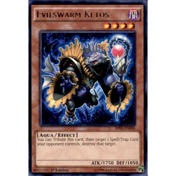 YuGiOh Battle Pack 3 Monster League Rare Evilswarm Ketos BP03-EN098