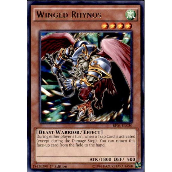 YuGiOh Battle Pack 3 Monster League Rare Winged Rhynos BP03-EN030