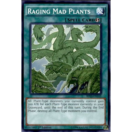 YuGiOh Battle Pack 3 Monster League Shatterfoil Common Raging Mad Plants BP03-EN165 (Shatterfoil)