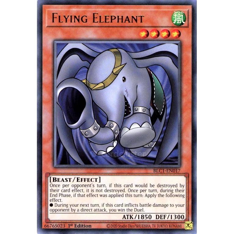 flying elephant yugioh card YuGiOh Battles of Legend: Chapter 1 Ultra Rare Flying Elephant BLC1-EN017  (Gold Name Version)