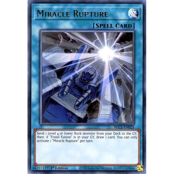 YuGiOh Battles of Legend: Chapter 1 Ultra Rare Miracle Rupture BLC1-EN025 (Gold Name Version)