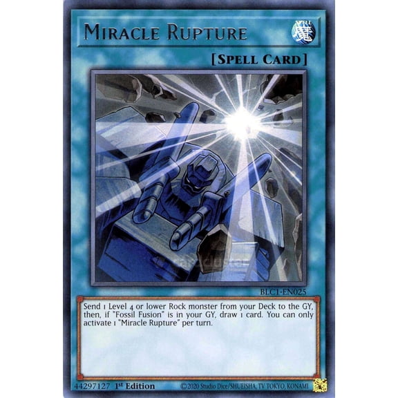 YuGiOh Battles of Legend Chapter 1 Ultra Rare Miracle Rupture BLC1-EN025 (Silver Name Version)
