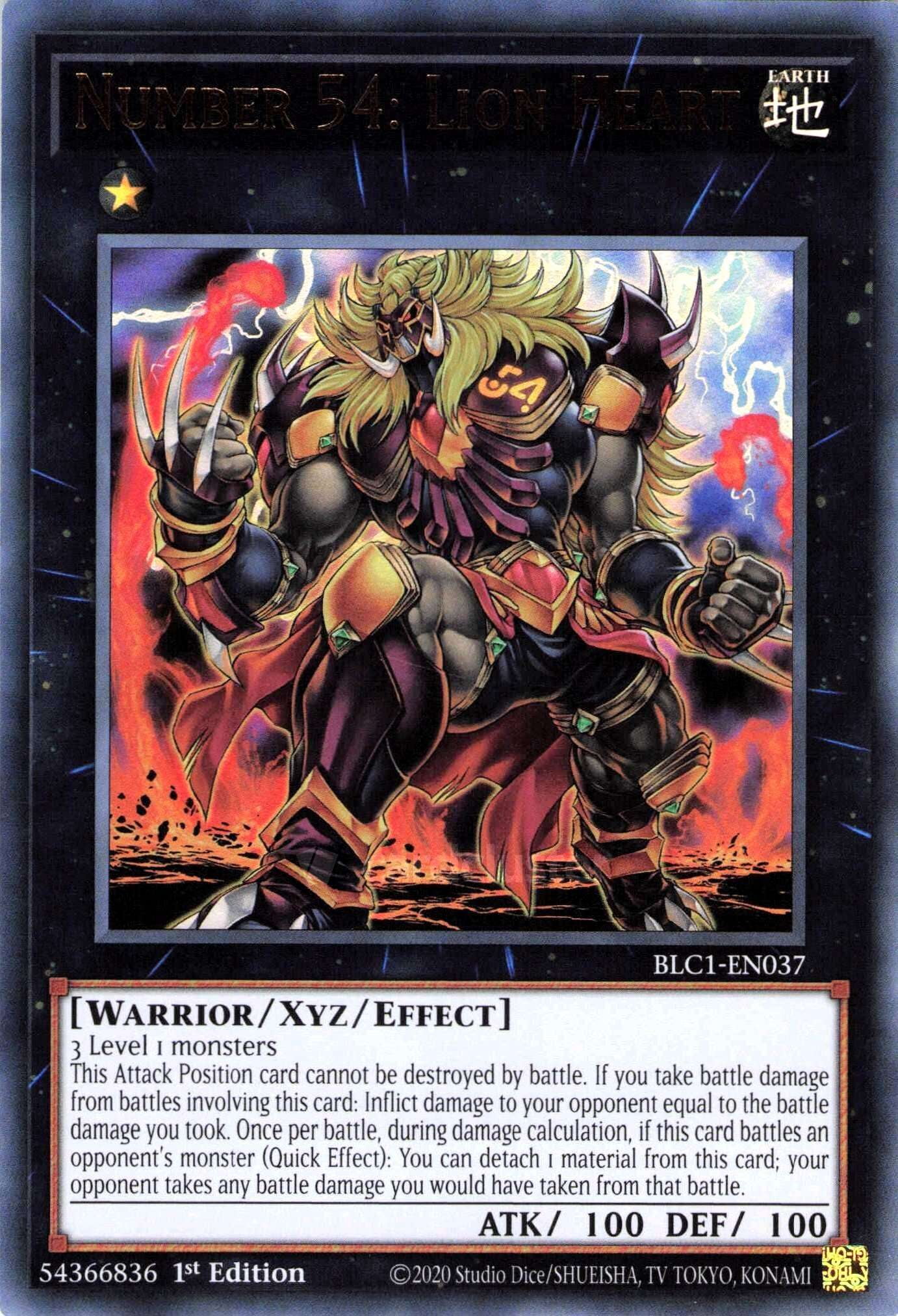 yugioh lion cards Yu-gi-oh! - number 54: lion heart (numh-en026) - number hunters - 1st edition