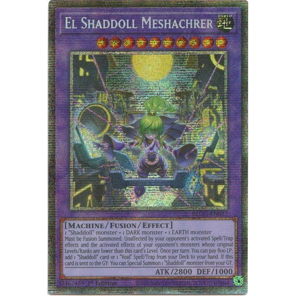 YuGiOh Battles of Legend: Glorious Gallery Secret Rare El Shaddoll Meshachrer BLGG-EN022