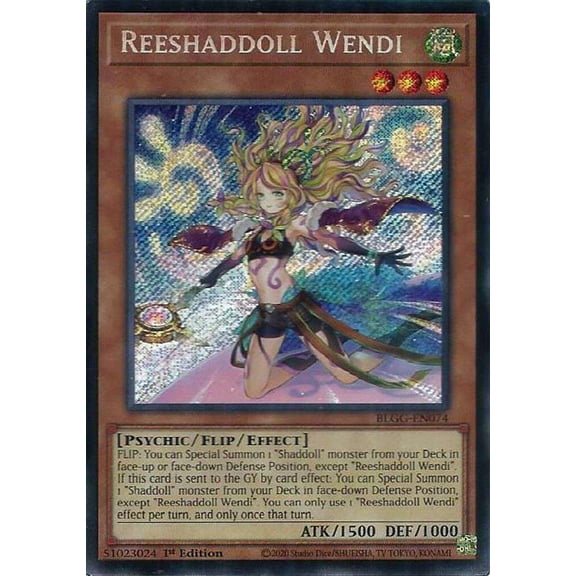 YuGiOh Battles of Legend: Glorious Gallery Secret Rare Reeshaddoll Wendi BLGG-EN074