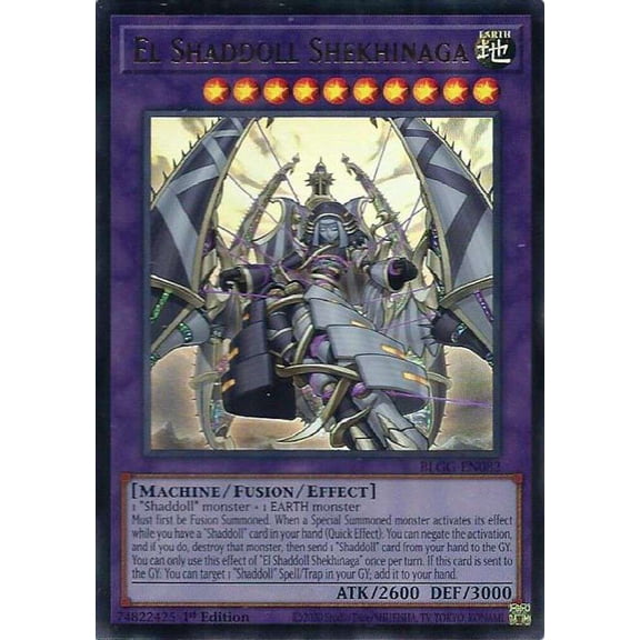 YuGiOh Battles of Legend: Glorious Gallery Ultra Rare El Shaddoll Shekhinaga BLGG-EN082