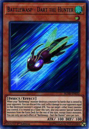 YuGiOh Battles of Legend: Hero's Revenge Ultra Rare Battlewasp - Dart the  Hunter BLHR-EN032 - Walmart.com