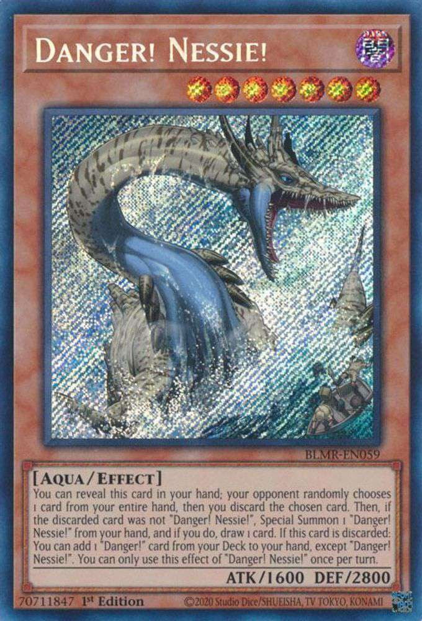 YuGiOh Battles of Legend: Monstrous Revenge Quarter Century Secret Rare Danger! Nessie! BLMR-EN059