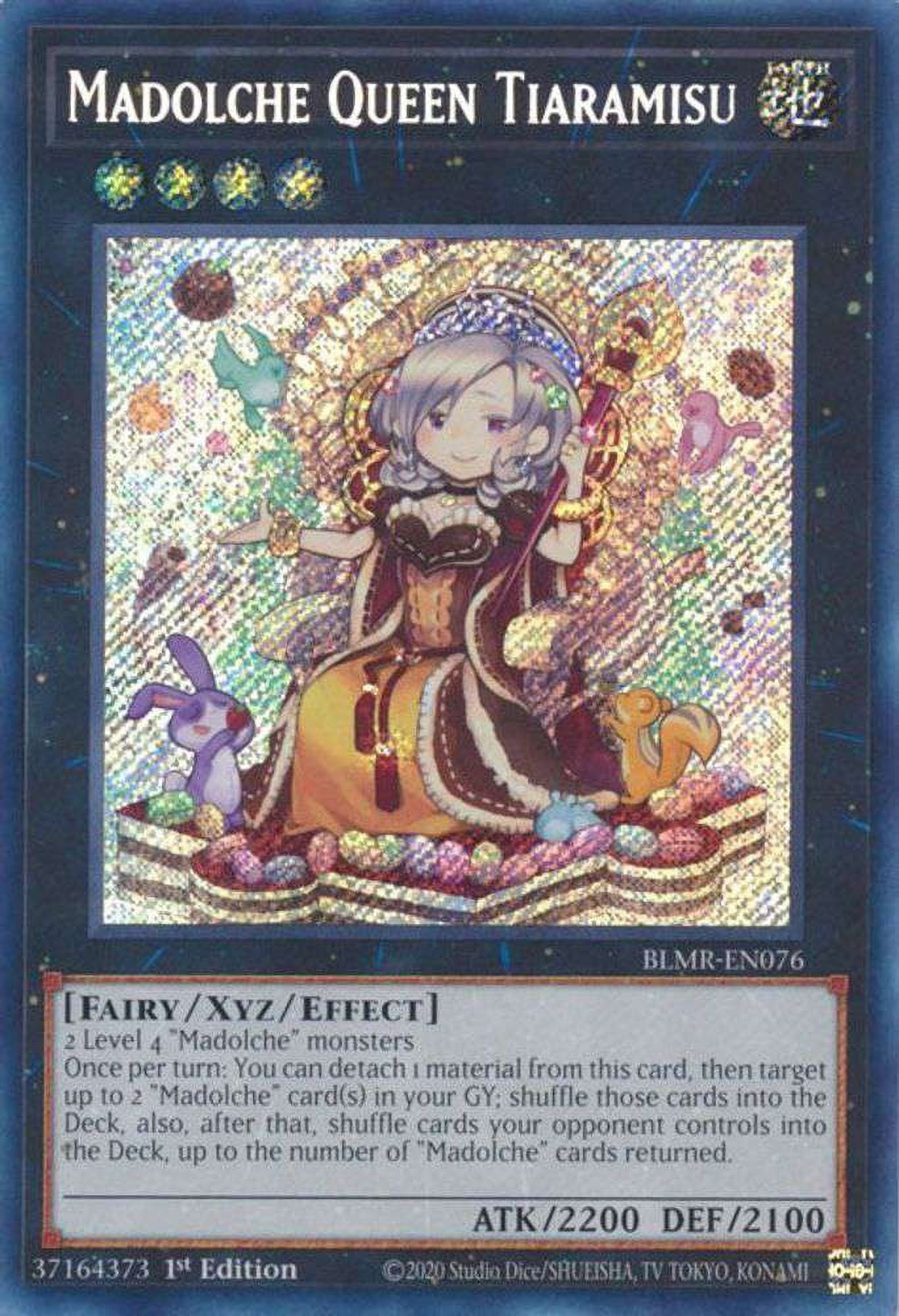 YuGiOh Battles of Legend: Monstrous Revenge Quarter Century Secret Rare  Madolche Queen Tiaramisu BLMR-EN076 - Walmart.com